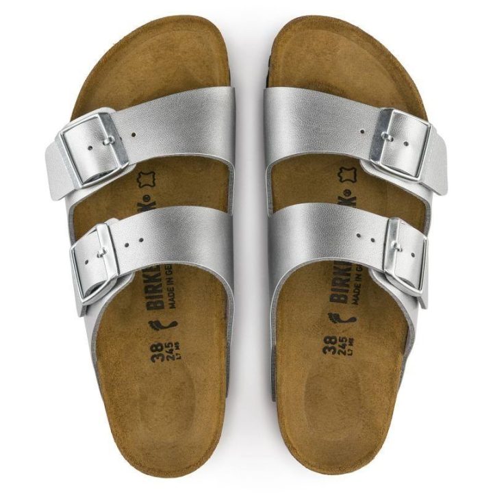 Moteriškos šlepetės Birkenstock Arizona, sidabro