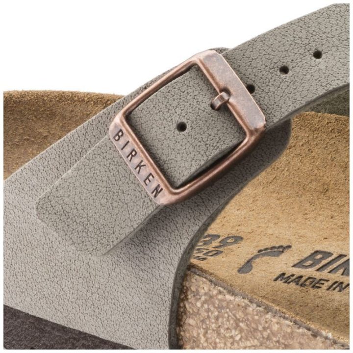 Moteriškos šlepetės per pirštą Birkenstock Gizeh, pilkos