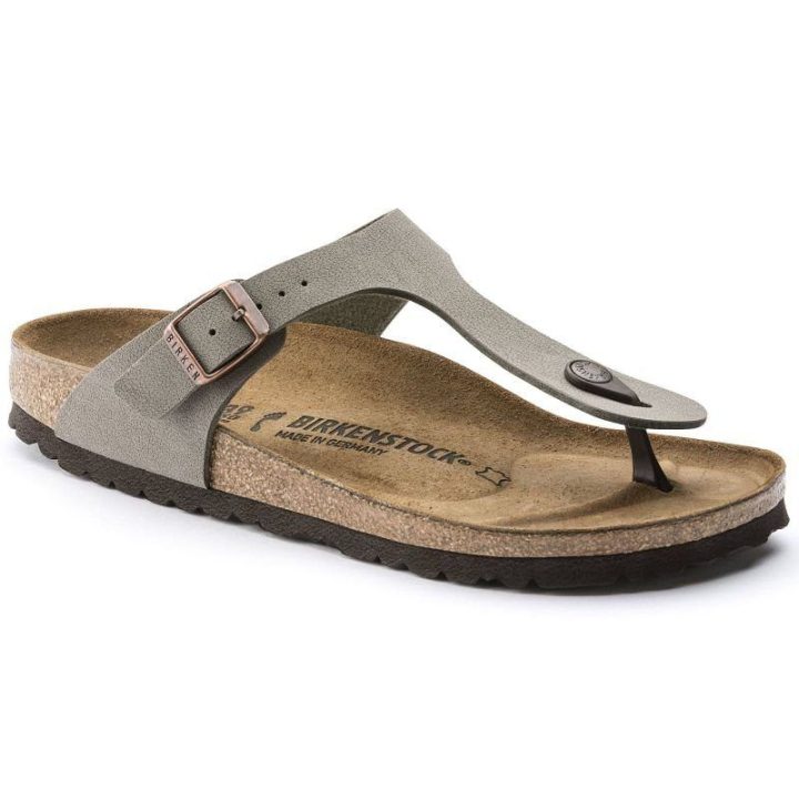 Moteriškos šlepetės per pirštą Birkenstock Gizeh, pilkos