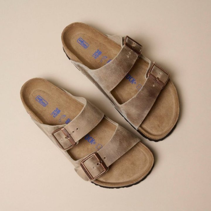 Uniseks šlepetės Birkenstock Arizona Soft Footbed, tabako rudos