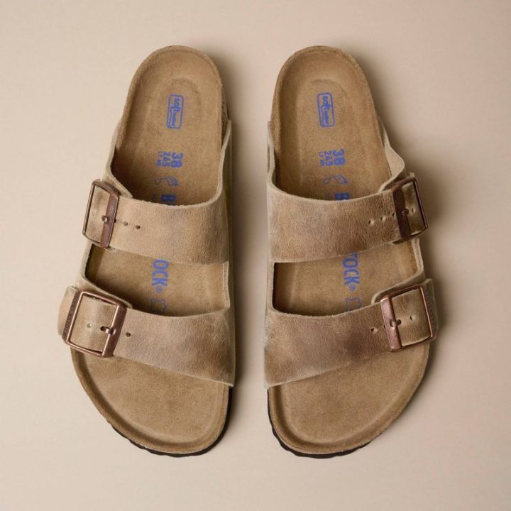 Uniseks šlepetės Birkenstock Arizona Soft Footbed, tabako rudos