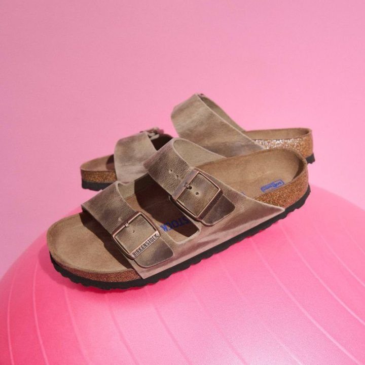 Uniseks šlepetės Birkenstock Arizona Soft Footbed, tabako rudos