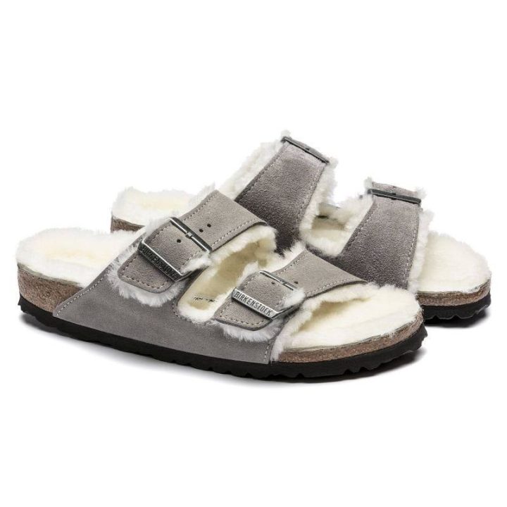 Moteriškos pašiltintos šlepetės Birkenstock Arizona Shearling