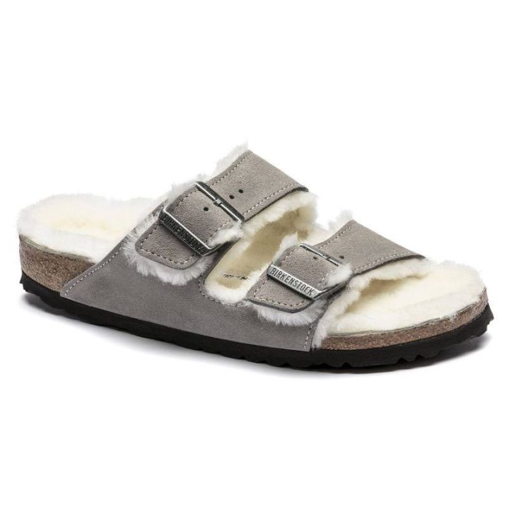 Moteriškos pašiltintos šlepetės Birkenstock Arizona Shearling