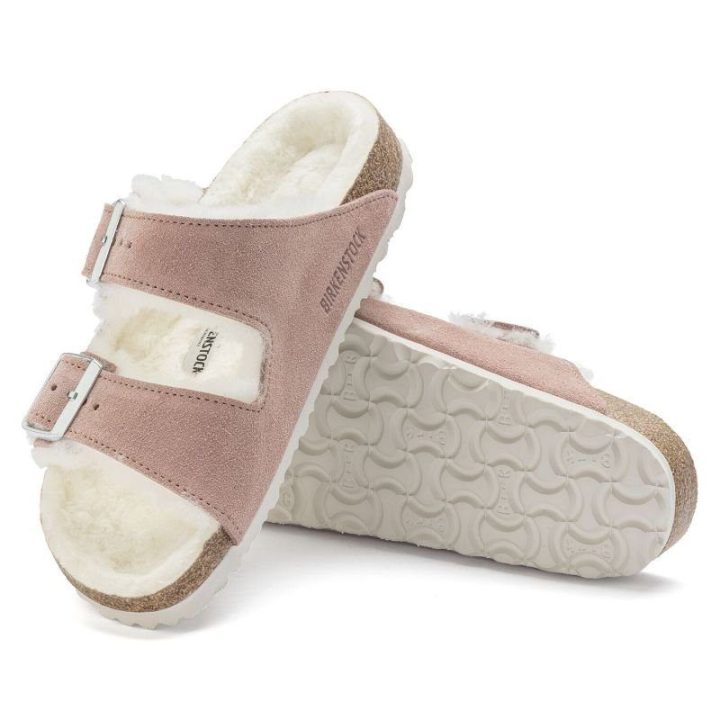 Moteriškos pašiltintos šlepetės Birkenstock Arizona, rožinės