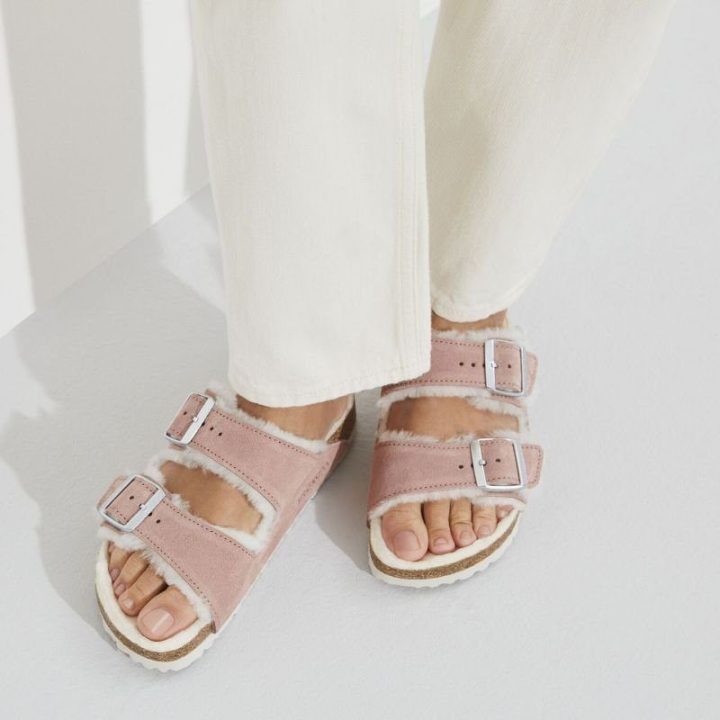 Moteriškos pašiltintos šlepetės Birkenstock Arizona, rožinės