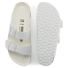 Uniseks šlepetės plačiai pėdai Birkenstock Arizona, baltos