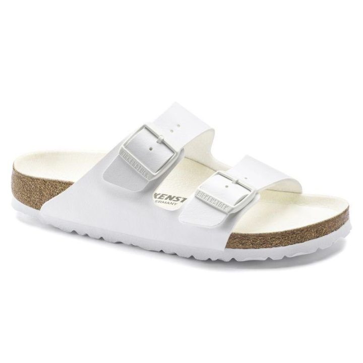 Uniseks šlepetės plačiai pėdai Birkenstock Arizona, baltos