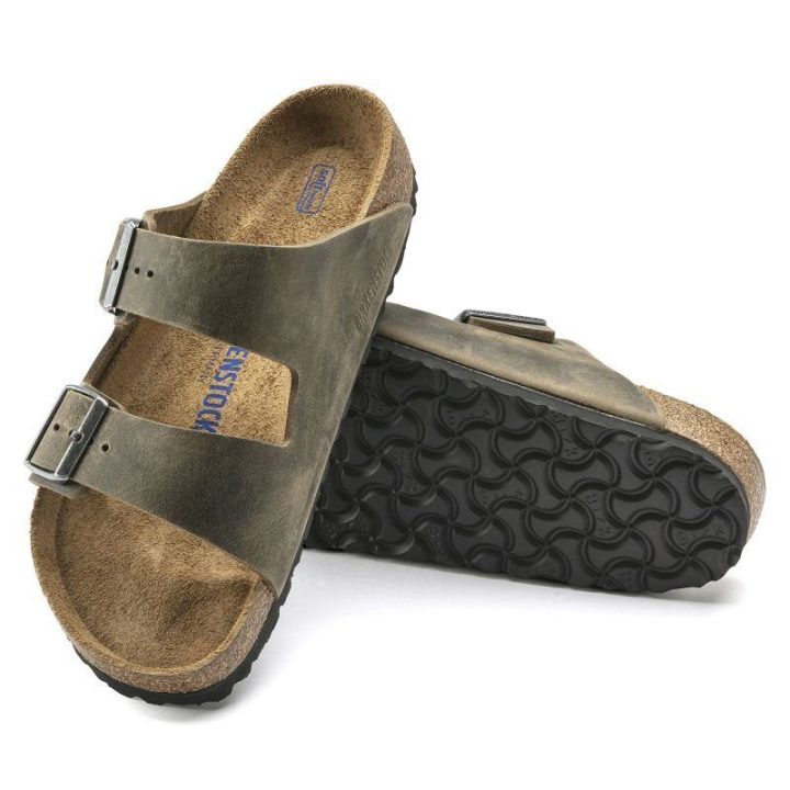 Uniseks odinės šlepetės Birkenstock Arizona, chaki