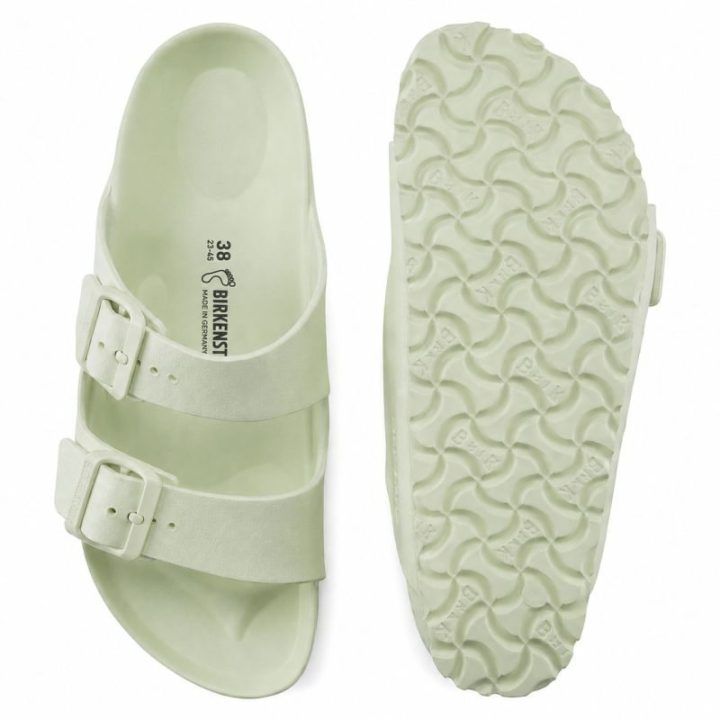 Vyriškos šlepetės plačiai pėdai Birkenstock Arizona, žalios