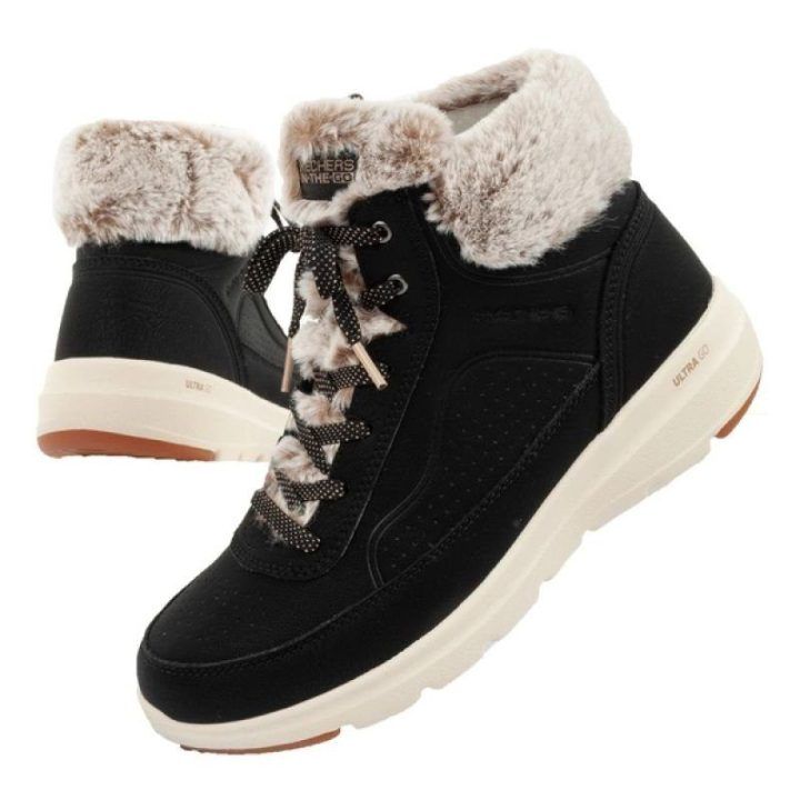 Moteriški žieminiai aulinukai Skechers Glacial Ultra, juodi