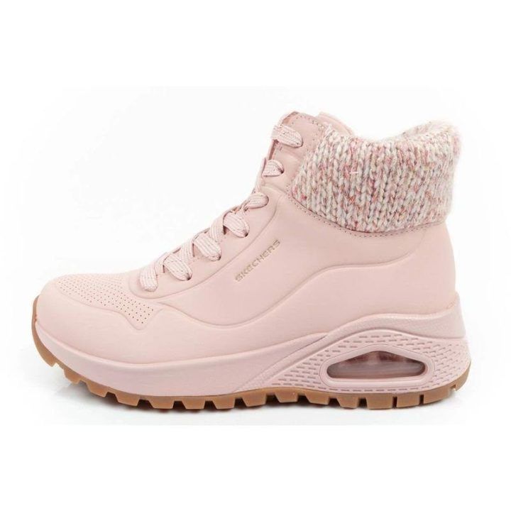 Moteriški pašiltinti batai Skechers Uno Rugged, rožiniai