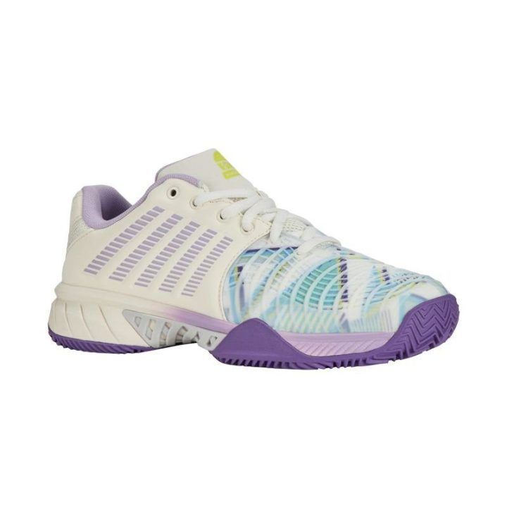 Moteriški padelio batai K-Swiss Express Light 3, balti ir violetiniai