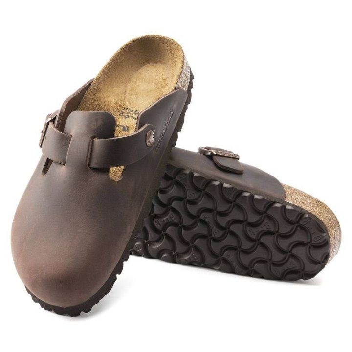 Uniseks plačios odinės klumpės Birkenstock Boston