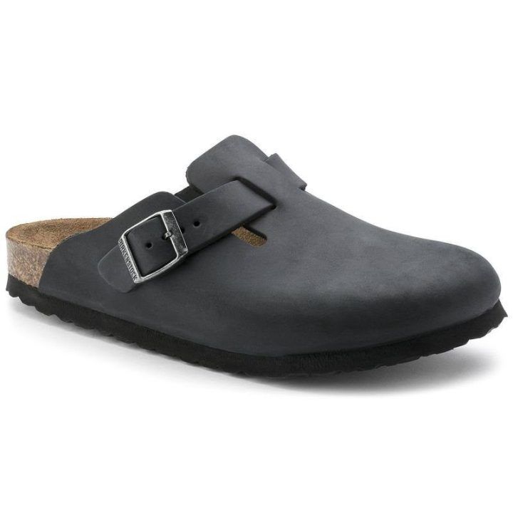 Moteriškos siauro pločio klumpės Birkenstock Boston, juodos