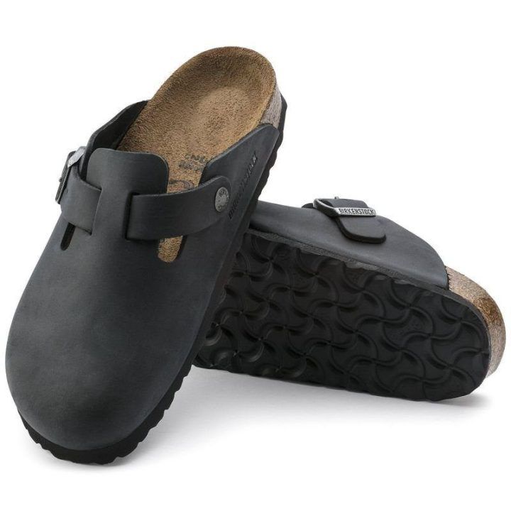 Moteriškos siauro pločio klumpės Birkenstock Boston, juodos