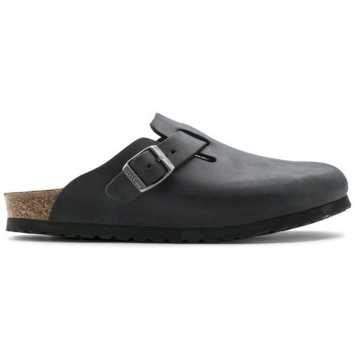 Moteriškos siauro pločio klumpės Birkenstock Boston, juodos