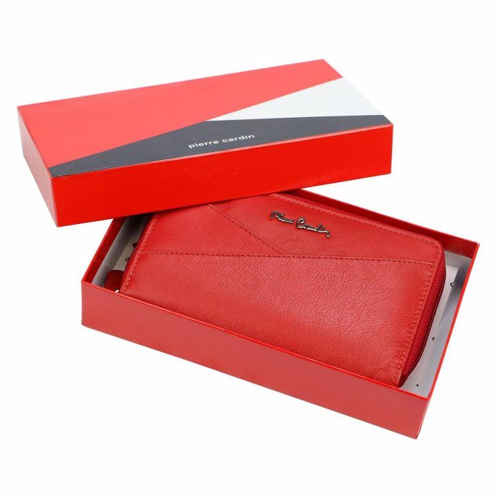 Moteriška natūralios odos piniginė Pierre Cardin, 17 × 10,5 × 2,5 cm