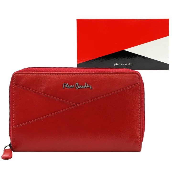 Moteriška natūralios odos piniginė Pierre Cardin, 17 × 10,5 × 2,5 cm