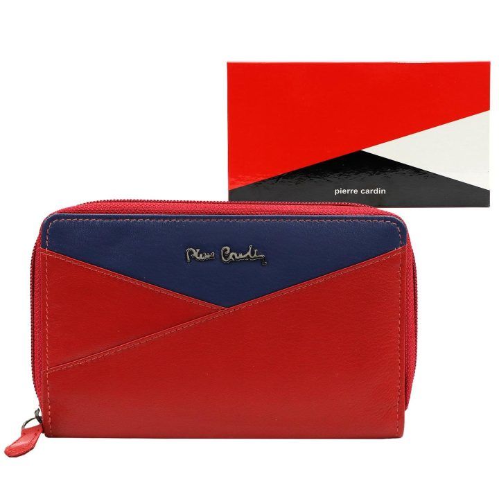 Moteriška natūralios odos piniginė Pierre Cardin, 17 × 10,5 × 2,5 cm