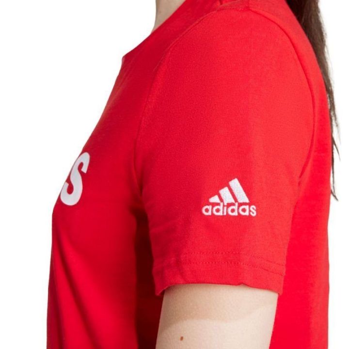 Moteriški marškinėliai adidas Loungewear Essentials, raudoni