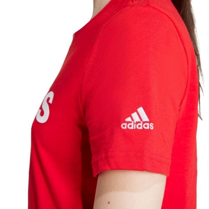Moteriški marškinėliai adidas Loungewear Essentials, raudoni