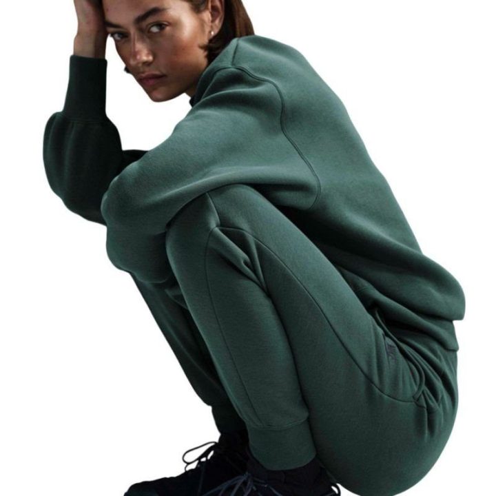 Moteriškas laisvo kirpimo džemperis Nike Tech Fleece, žalias