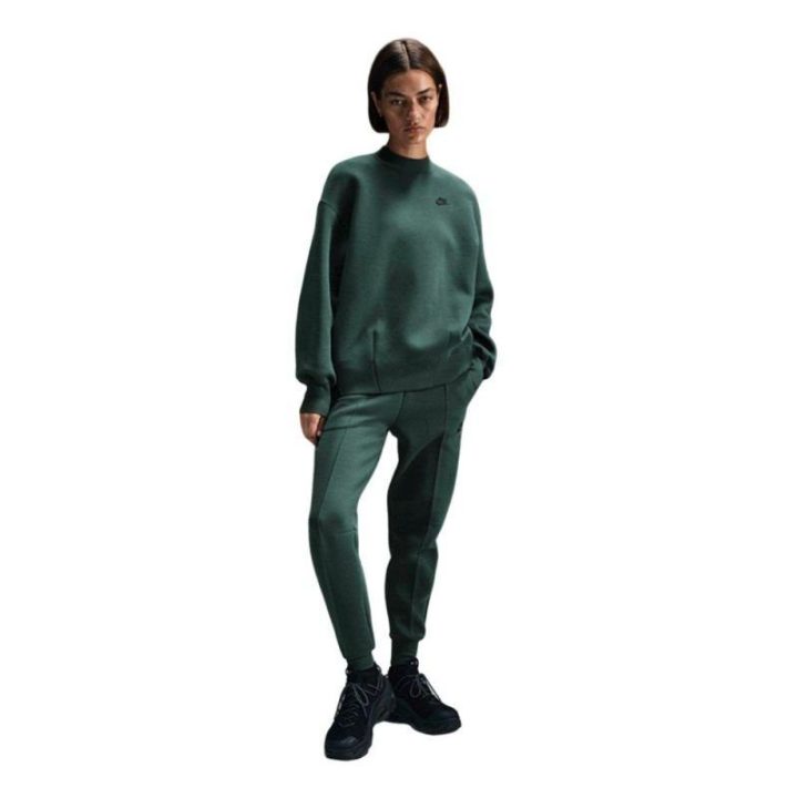 Moteriškas laisvo kirpimo džemperis Nike Tech Fleece, žalias
