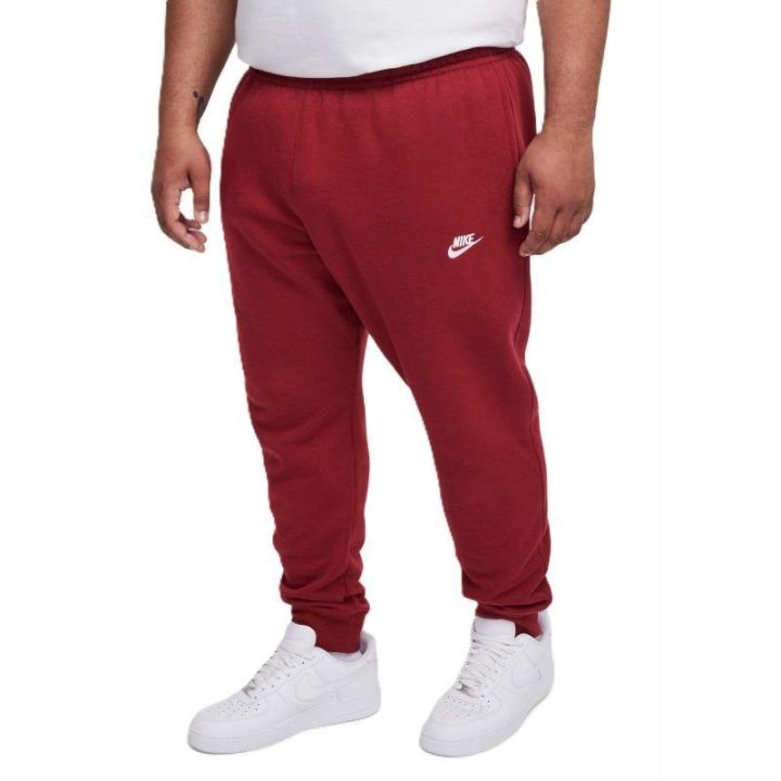 Vyriškos medvilninės sportinės kelnės Nike NSW Club Jogger, bordo