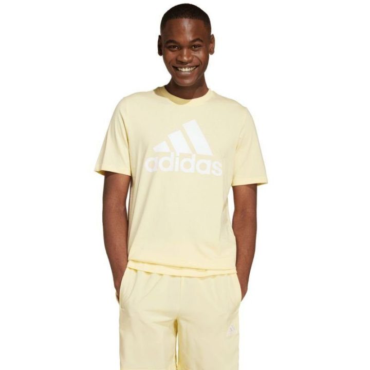 Vyriški medvilniniai marškinėliai adidas Essentials, geltoni