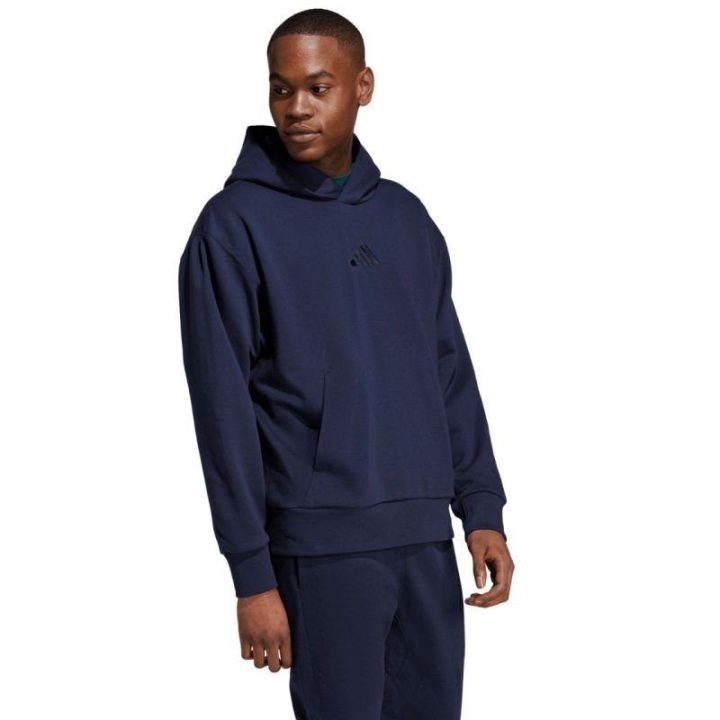 Vyriškas džemperis su gobtuvu adidas All Szn Fleece, tamsiai mėlynas