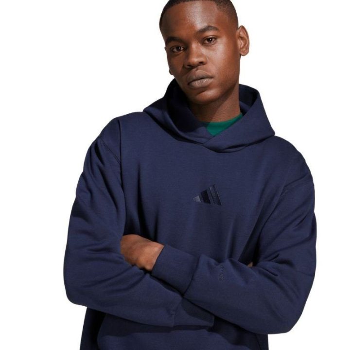 Vyriškas džemperis su gobtuvu adidas All Szn Fleece, tamsiai mėlynas
