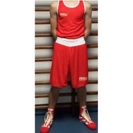Dvipusis bokso aprangos komplektas BOXFIT, mėlynas ir raudonas