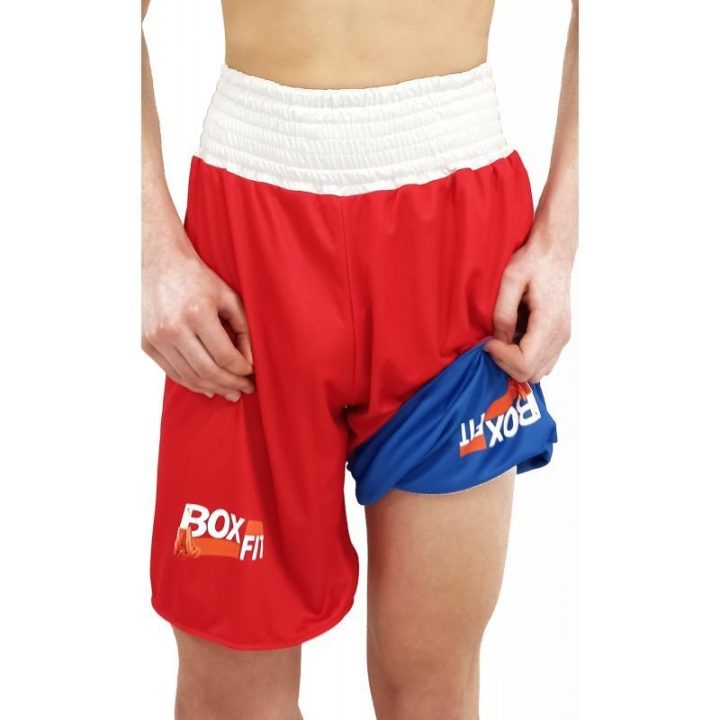 Dvipusis bokso aprangos komplektas BOXFIT, mėlynas ir raudonas
