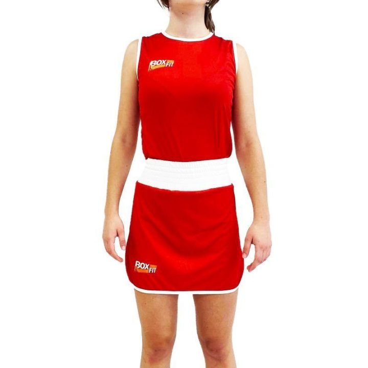 Moteriškas dvipusis bokso aprangos komplektas Boxfit, raudonas ir mėlynas