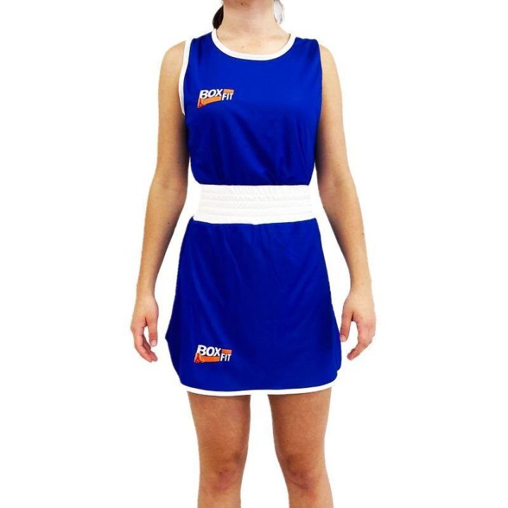 Moteriškas dvipusis bokso aprangos komplektas Boxfit, raudonas ir mėlynas