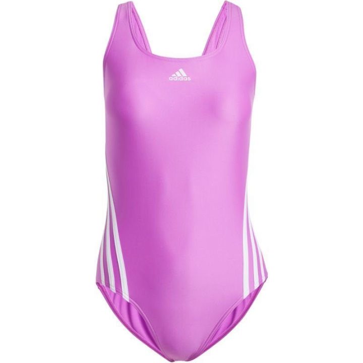 Maudymosi kostiumėlis adidas 3 Stripes, rožinis