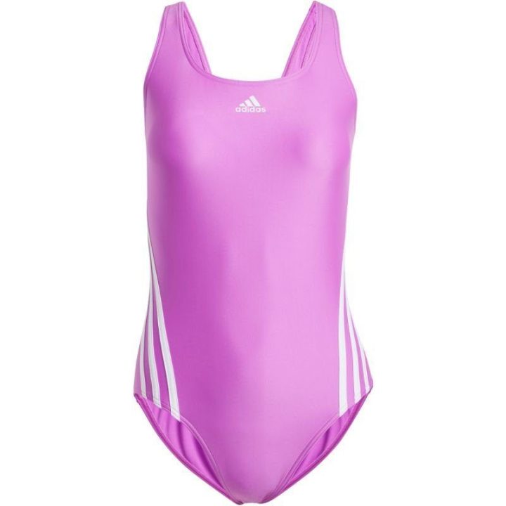Maudymosi kostiumėlis adidas 3 Stripes, rožinis