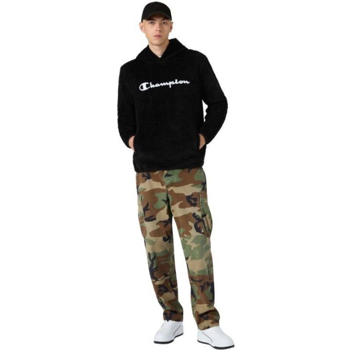 Vyriškas džemperis su gobtuvu Champion Hooded Top, juodas