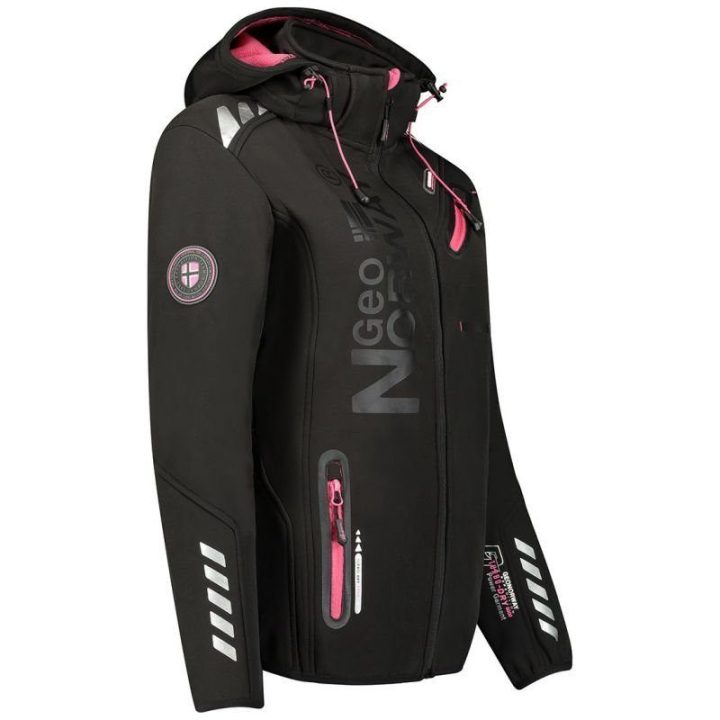 Moteriška softshell striukė Geographical Norway, juoda ir rožinė