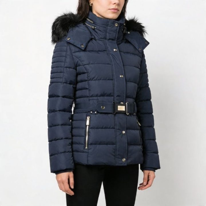 Moteriška pašiltinta parka Geographical Norway, tamsiai mėlyna