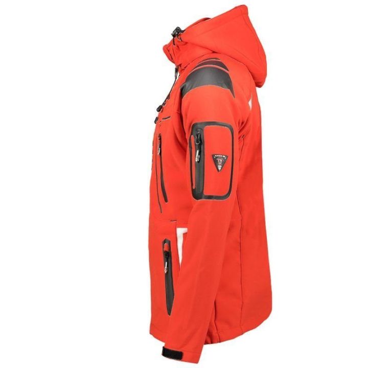 Vyriška softshell striukė su gobtuvu Geographical Norway, raudona