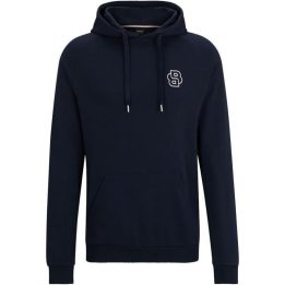 Vyriškas medvilninis džemperis su gobtuvu Boss Fashion BLU