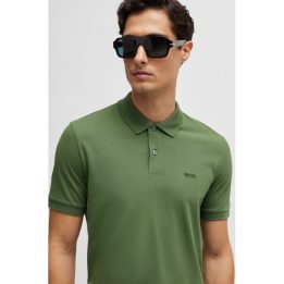 Vyriški medvilniniai polo marškinėliai BOSS Pallas, žali