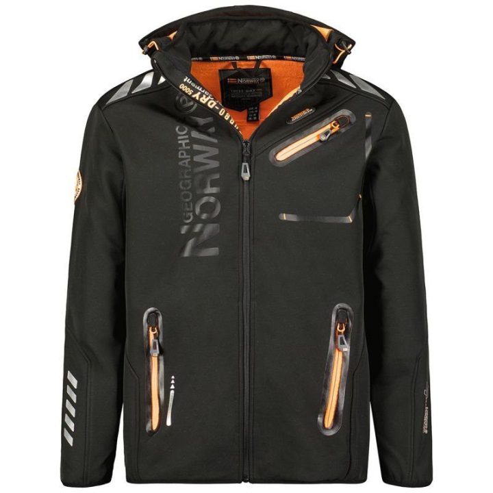 Vyriška softshell striukė Geographical Norway, juoda ir oranžinė