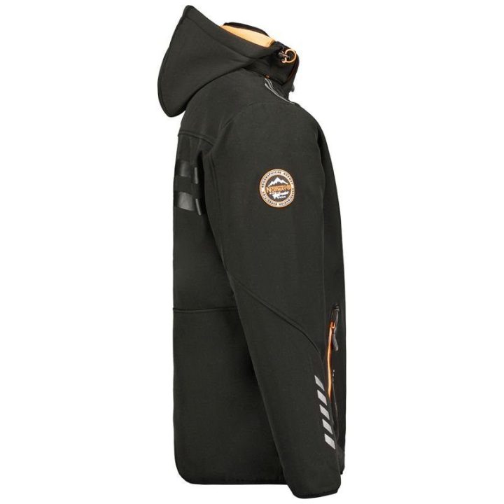 Vyriška softshell striukė Geographical Norway, juoda ir oranžinė