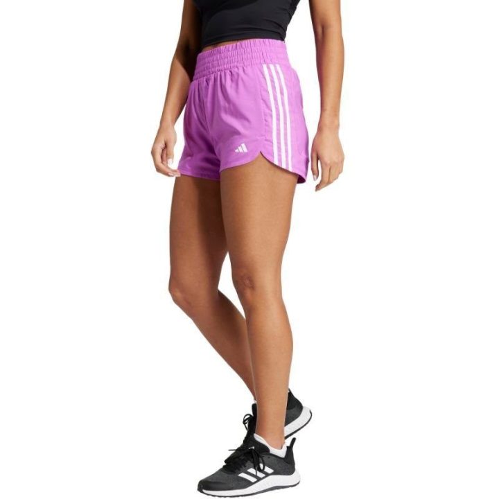 Moteriški treniruočių šortai aukštu liemeniu adidas Pacer Training