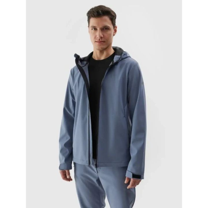 Vyriška vėjui atspari softshell striukė 4F, mėlyna
