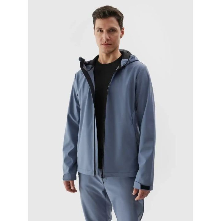 Vyriška vėjui atspari softshell striukė 4F, mėlyna