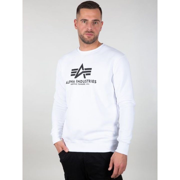 Vyriškas medvilninis džemperis Alpha Industries, juodas